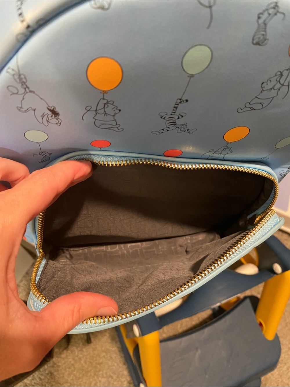 Disney Winnie the Pooh Blue mini Backpack with Balloon Print - Picture 6 of 7